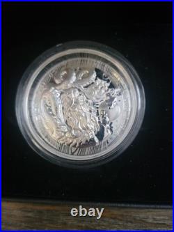 Cdn. 999 Silver High Relief $50 COA In Package Box Beautiful Coin Only 5388 Mint