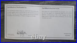 Cdn. 999 Silver High Relief $50 COA In Package Box Beautiful Coin Only 5388 Mint