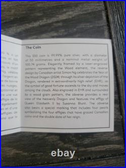 Cdn. 999 Silver High Relief $50 COA In Package Box Beautiful Coin Only 5388 Mint