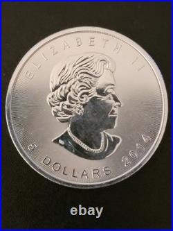 Cdn RCM 1 oz Silver Maple Leaf $5 round (9999) with Maple Leaf Privy Mark