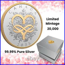 Celebrate Love Fine 1oz Silver Collectible Coin 2025 Royal Canadian Mint Canada