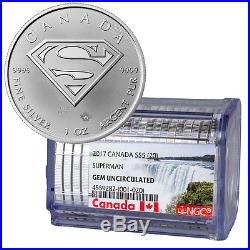 Certified Roll-20 -2016 Canada Superman 1 oz Silver $5 Coin NGC GEM UNC SKU48072