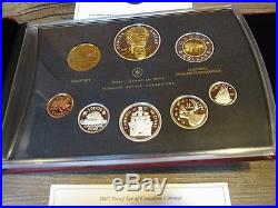 Collection of Four Canada Silver Proof Gold Plated Coin Sets 2005 2006 2007 2008