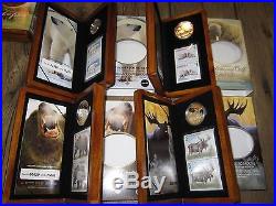 Complete Collection 8 Canada Wildlife Silver Coin& Stamp Set