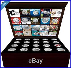 Complete Royal Canadian Mint Collector's BOX + 20 SILVER COINS SET (2011-2015)