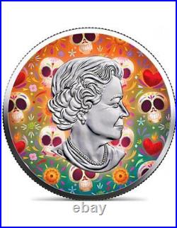 DIA DE MUERTOS Glow in the Dark Set 3 x 1 Oz Silver Coin 5$ Canada 2022
