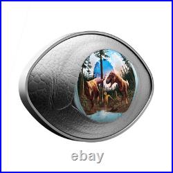 DINOSAUR EYE 2025 CANADA 1oz. 9999 Pure Silver OVAL SHAPPED Proof $20 Coin