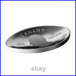 DINOSAUR EYE 2025 CANADA 1oz. 9999 Pure Silver OVAL SHAPPED Proof $20 Coin