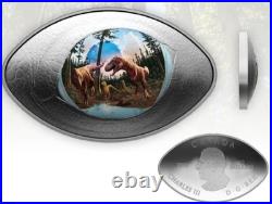 DINOSAUR EYE 2025 CANADA 1oz. 9999 Pure Silver OVAL SHAPPED Proof $20 Coin