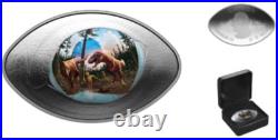 DINOSAUR EYE 2025 CANADA 1oz. 9999 Pure Silver OVAL SHAPPED Proof $20 Coin