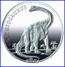Dinosaur Series 8 x Silver coin SET Tyrannosaurus rex Triceratops Parasauroloph