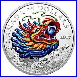 Dragon Boat Festival 1oz Silver Ultra High Relief Coloured Coin