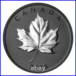 ELEGANT MAPLE 2025 CANADA Rhodium Gilded 1oz. 9999 Pure Silver $20 Coin