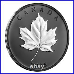 ELEGANT MAPLE 2025 CANADA Rhodium Gilded 1oz. 9999 Pure Silver $20 Coin