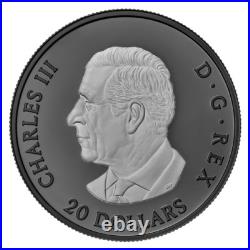 ELEGANT MAPLE 2025 CANADA Rhodium Gilded 1oz. 9999 Pure Silver $20 Coin