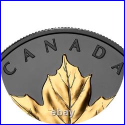ELEGANT MAPLE 2025 CANADA Rhodium/Gold Gilded 1oz. 9999 Pure Silver $20 Coin