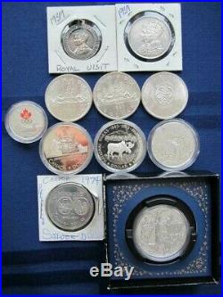 Eleven Canadian Silver Coins! Beautiful Silver Collector Coins & Pendant