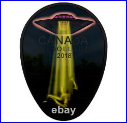 FALCON LAKE UFO Unexplained Phenomena 2018 CANADA 1oz. 9999 Silver Glow $20 Coin