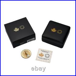 FUNCTIONAL GOLD GUILDED SUNDIAL 2025 CANADA 1oz. 9999 Pure Silver $20 Proof Coin