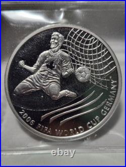 Fifa World Cup 1 Oz. 9999 Fine Silver Canada $5 Coin Iccs Graded Proof 67