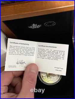 Fine Silver Coin 2019 $15 Golden Maple Leaf RCM Low Mintage /2500.9999 Silver