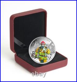 Firefighter National Heroes $15 2016 3/4OZ Pure Silver Coloured Canada Coin Firefighter National Heroes $15 2016 3/4OZ Pure Silver Coloured Canada Coin