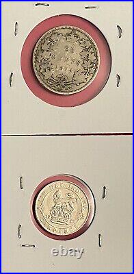 Foreign Silver Coins, Lot of 4, Lot #508, Spain, Canada, Portugal, UK -VG-AU