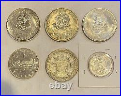 Foreign Silver Coins, Lot of 6, Lot #499, Mexico, Canada, Netherlands-High Grades