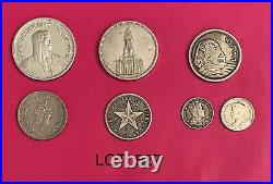 Foreign Silver Coins, Lot of 7, Lot #527, Egypt, Switzerland, Canada, Germany, F-XF