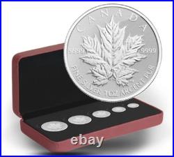 Fractional Proof Set 2017 CANADA. 9999 Pure Silver 4 SML Coins