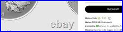 GLEAMING MAPLE LEAVES 2026 CANADA. 9999 Pure Silver Proof $10 Coin