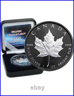 HOLOGRAPHIC EDITION Maple Leaf 1 Oz Silver Coin 5$ Canada 2022