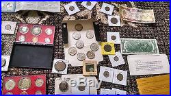 HUGE US cent & nickel & quarter lot + Many silver coins Estate Collection Lot