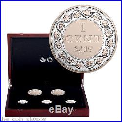 LEGACY OF THE PENNY SET 2017 5 Coin 7 oz Pure Silver Coin Set CANADA RCM