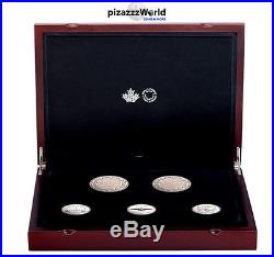 LEGACY OF THE PENNY SET-2017 NEW 5 Coin 7 oz Pure Silver Coin Set CANADA SOLDOUT