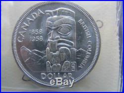 LOT (2) CANADIAN 80% SILVER 1949 & 1958 COINS ASW. 60 Oz x 2 MINT UNCIR