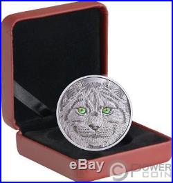 LYNX In The Eyes Of The Glow In The Dark Silver Coin 15$ Canada 2017