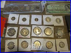 Large Canada Collection Lot Coins Banknotes Silver Dollars RCM sets & More
