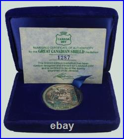 Limited Edition Canada Dry Great Canadian Shield One Ounce. 999 Silver Medallion