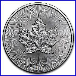 Lot 25 pieces argent Maple Leaf du Canada 5 dollars 1 oz silver coins + tube