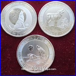 Lot 2.25 oz Silver Canada Wildlife Series 3/4 oz