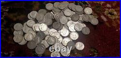 Lot Of 100 Canada Silver 10 Cent Coins From 1930's To 40's Rare Collection