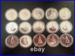 Lot Of 15 Very Nice 1867-1967 SILVER CANADA 50 CENTS WOLF COIN Silver 80% 800