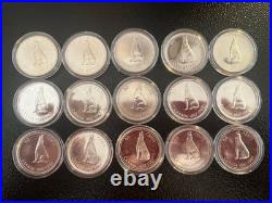 Lot Of 15 Very Nice 1867-1967 SILVER CANADA 50 CENTS WOLF COIN Silver 80% 800