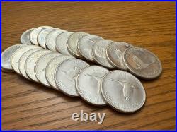 Lot Of 20 1967 Canada Silver Dollar Coins. 800 80% 12 Troy Ounces