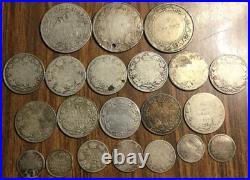 Lot Of 21 Canada And Newfoundland Silver Coins Lot Of 21 Canada And Newfoundland Silver Coins