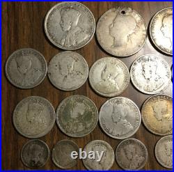 Lot Of 21 Canada And Newfoundland Silver Coins Lot Of 21 Canada And Newfoundland Silver Coins