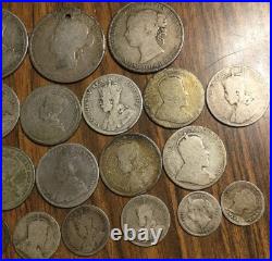 Lot Of 21 Canada And Newfoundland Silver Coins Lot Of 21 Canada And Newfoundland Silver Coins