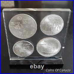 Lot Of 2 Canada Silver Coin Lucite Paperweights 5.4 oz Silver WOW #coinsofcanada