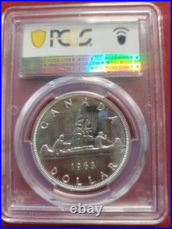 Lot Of 3 -1963 Canada. 800 Silver PCGS PL66 Dollar RARE GRADE